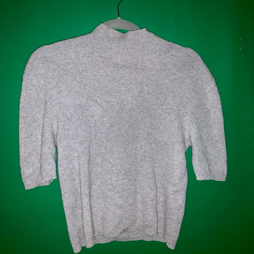 Cashmere short sleeved turtleneck